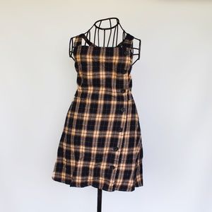Tartan Navy and Brown Dress